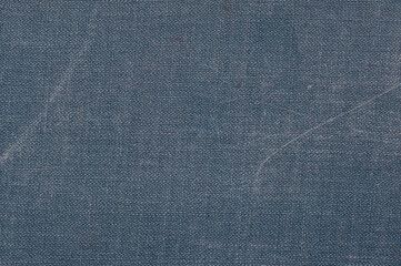 Hessian texture of dark blue color, canvas, sackcloth with scratches, vintage background