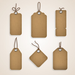 Vector realistick set of sale paper tags for christmas holiday shopping promotion. © ku4erashka