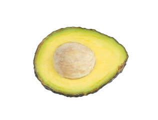 Avocado fruit on white background.