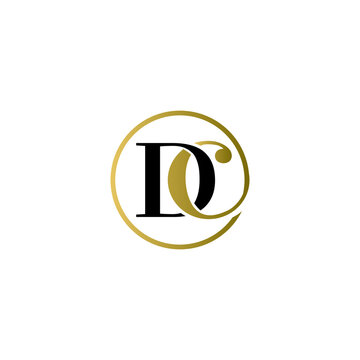 dc luxury logo design vector icon symbol circle