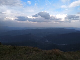 clouds over the mountain