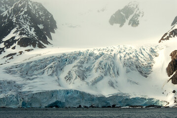 Drift ice at the sea around Spitsbergen