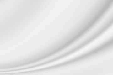 Rippled white silky cloth background.