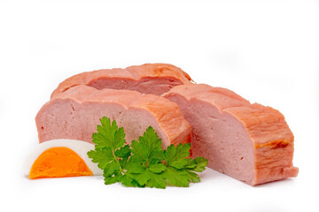 Frisch gebackener bayerischer Leberkäse aus dem Ofen