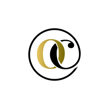 oc luxury logo design vector icon symbol circle