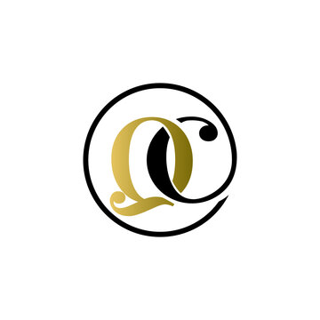 qc luxury logo design vector icon symbol circle