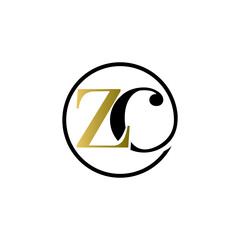 zc luxury logo design vector icon symbol circle