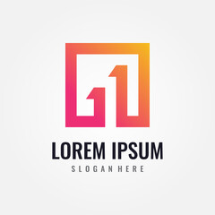 Fototapeta premium Progress Logo Template Design. Business marketing finance logo. Vector illustration of arrow up sign for growth and success concept.