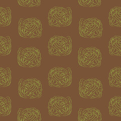 Seamless pattern background with cabbage. Beautiful background with cabbage forks pattern.