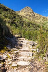 Fototapeta na wymiar Choquequirao trekking inca trail Andes mountains peru