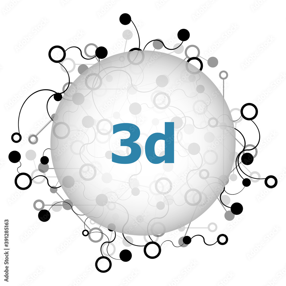 Poster text 3d. business concept . abstract background with connecting dots and lines