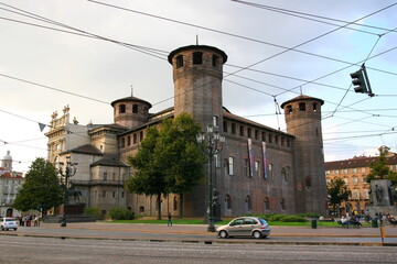 People visiting Roman Catholic cathedral Turin Cathedral in Turin, northern Italy. 