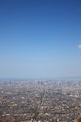 生駒山系からの大阪の眺望