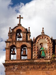 Catholic catedral on main square Plaza de Armas in Cusco
