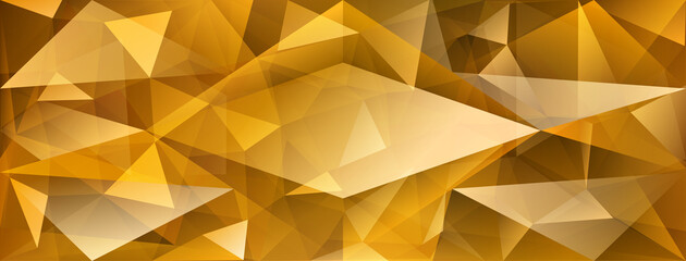 Fototapeta premium Abstract crystal background with refracting of light and highlights in yellow colors