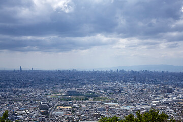 生駒山系からの大阪の眺望