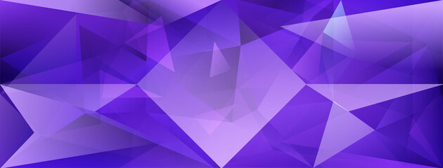 Abstract crystal background with refracting of light and highlights in purple colors
