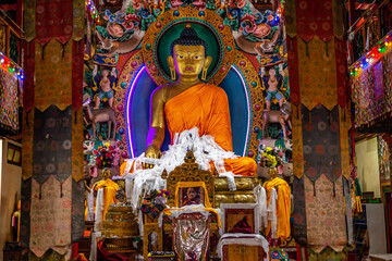 Statue Inside Tawang Monastery in Arunachal Pradesh, India