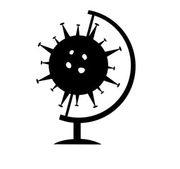 Obraz premium corona globe vector illustration