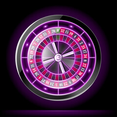 Realistic Detailed 3d Casino Gambling Roulette. Vector