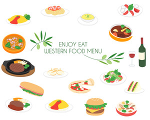 Western food menu line icon