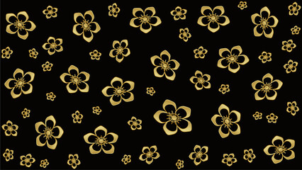 Sakura gold pattern design