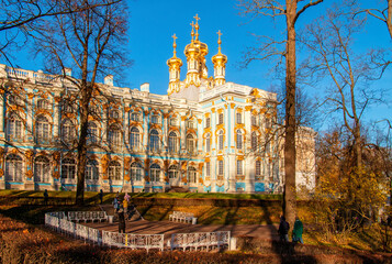 Catherine Palace in Tsarskoe Selo, Russia. Summer residence of Russian Emperors.