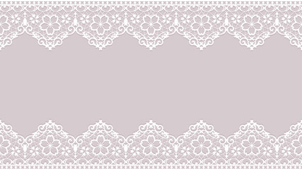 桜のレースのフレーム素材_和風イラスト_16:9