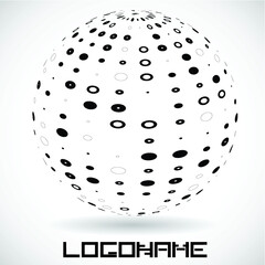 Globe Icon or Logo Design for your Company, Vector Illustration 