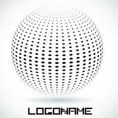 Globe Icon or Logo Design for your Company, Vector Illustration 