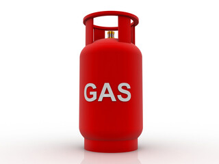 3D rendering illustration Gas Cylinder