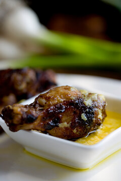 Chai flavored chicken wings and green garlic aioli