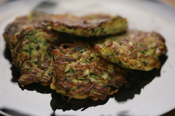Close up of pancakes on plate