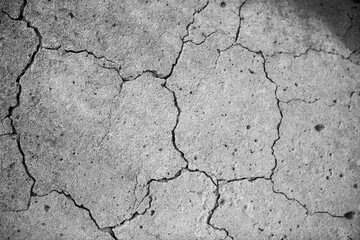 Old cracked cement. Texture, background, pattern. Concrete template for design and decoration.