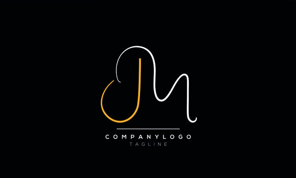 Alphabet letters Initials Monogram logo JM,MJ,M and M