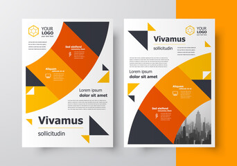 Flyer brochure design, business flyer size A4 template, creative leaflet, trend cover geometric