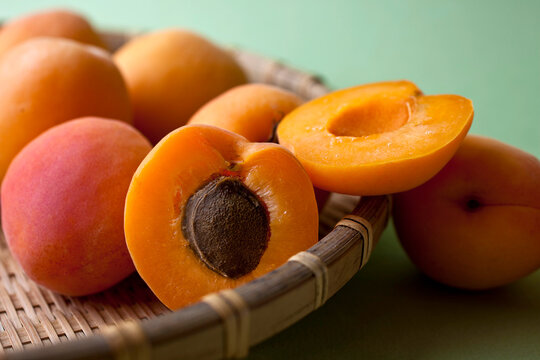 Close up shot of apricots