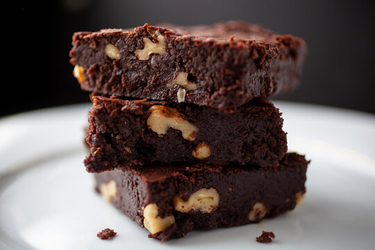 Close up of brownie cake