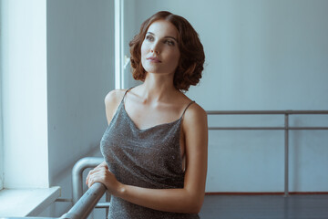 Beaautiful dance teacher in studio