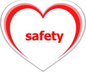 Text Safety. Security concept