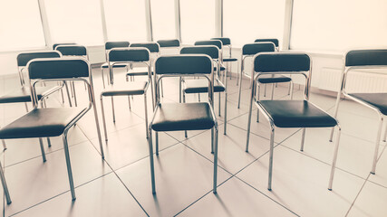 close up. empty conference room. photo with copy space