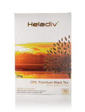 Tea Heladiv box isolated on white background.