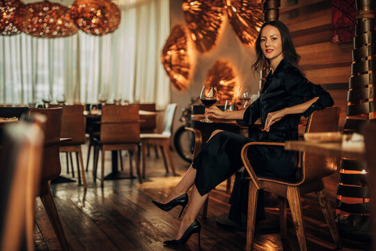 person sitting in a bar
