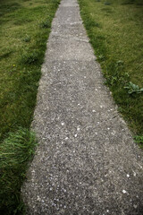 Stone path grass
