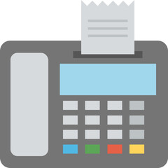 Obraz premium Electronic payment method, pos terminal flat icon 
