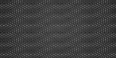 Metallic texture - Metal grid background,  black texture background hexagon - obrazy, fototapety, plakaty