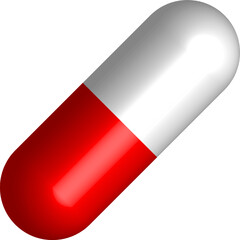 Capsule pill, vector Eps 10 illustration. Realistic pill capsule isolated on white background. The pharmaceutical industry concept.