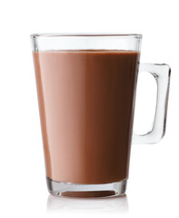 glass cup of chocolate milk