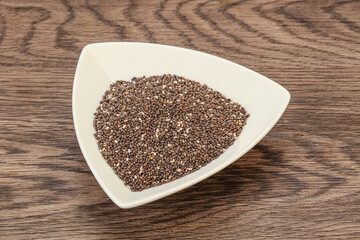 Seasoning chia seeds in the bowl