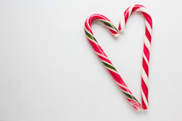 Candy heart on white background for your lettering or greetings